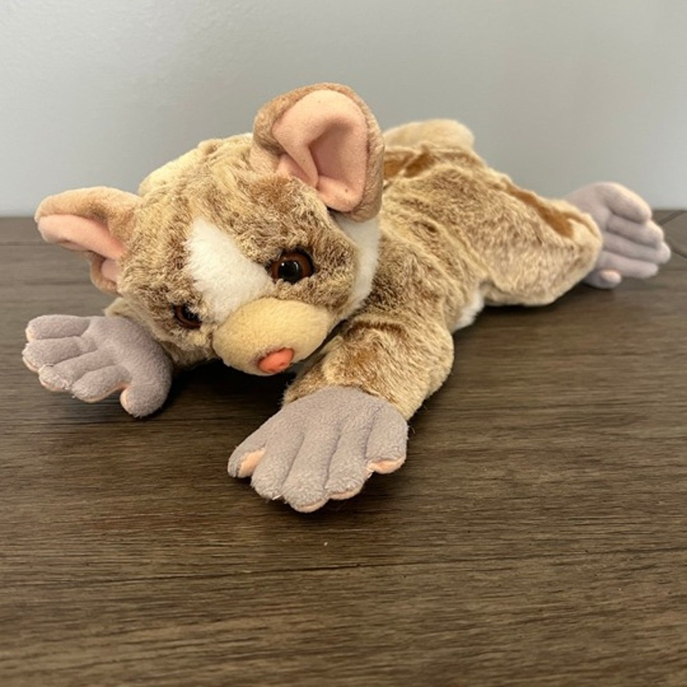 Fiesta Lazy Beans Bush Baby Plush Stuffed Animal Tan Brown Laying Down 15" Toy